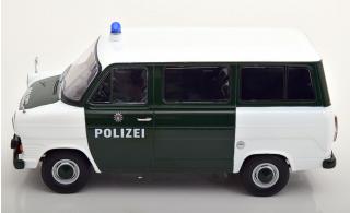 Ford Transit Bus 1965 Polizei Hamburg dunkelgrün/weiß  KK-Scale 1:18 Metallmodell (Türen, Motorhaube... nicht zu öffnen!)